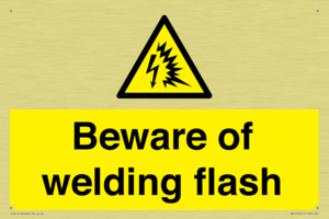 Beware of welding flash